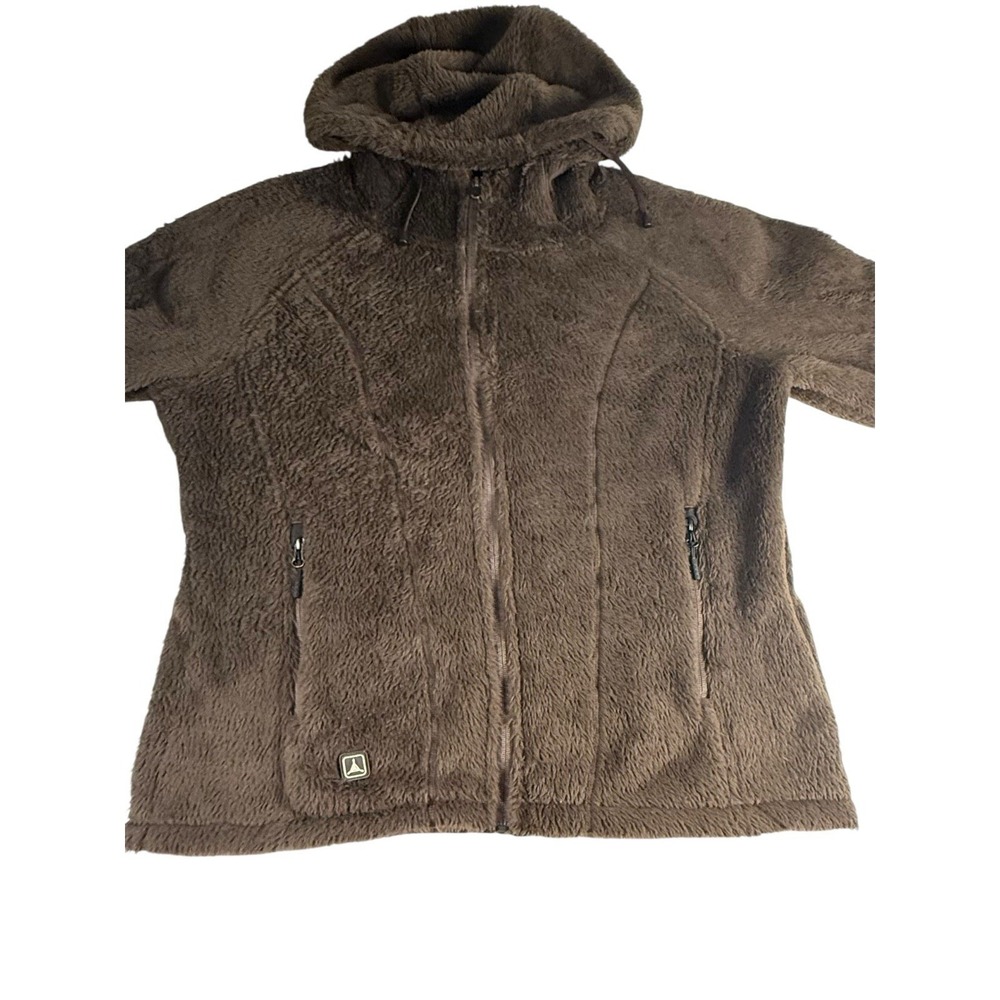 Triple Aught Design Shag Master Jacket Womens 2XL Brown Polartec Fleece Hooded - Picture 2 of 13